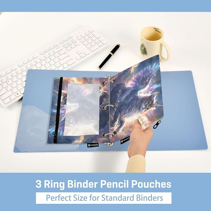 Unicorn Cat with Wings Pencil Pouch - Image 4