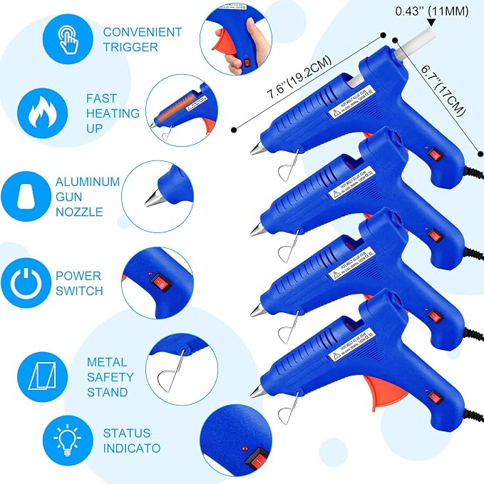 Therwen 4 Pieces 100w Full Size Hot Glue Gun Bulk - Image 5