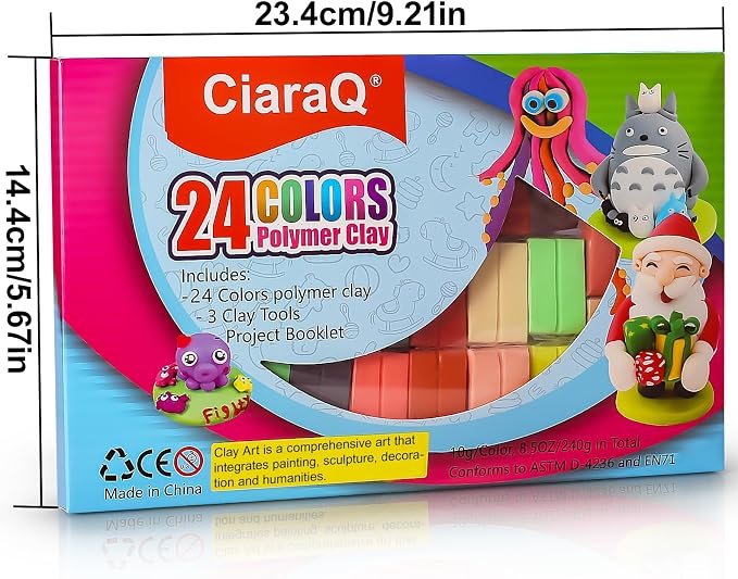 CiaraQ Polymer Clay Kit, Mini Modeling Clay Set | - Image 4