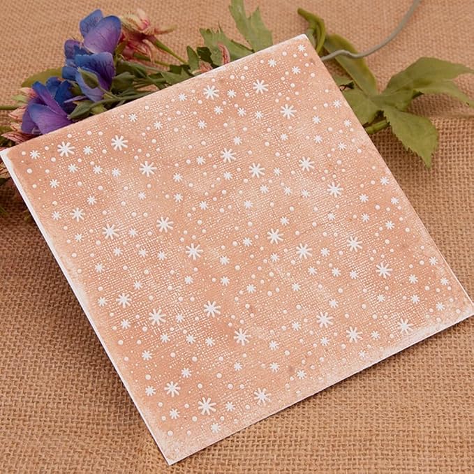 3D Plastic Embossing Folder Template Christmas Snowflakes Falling Texture - Image 6