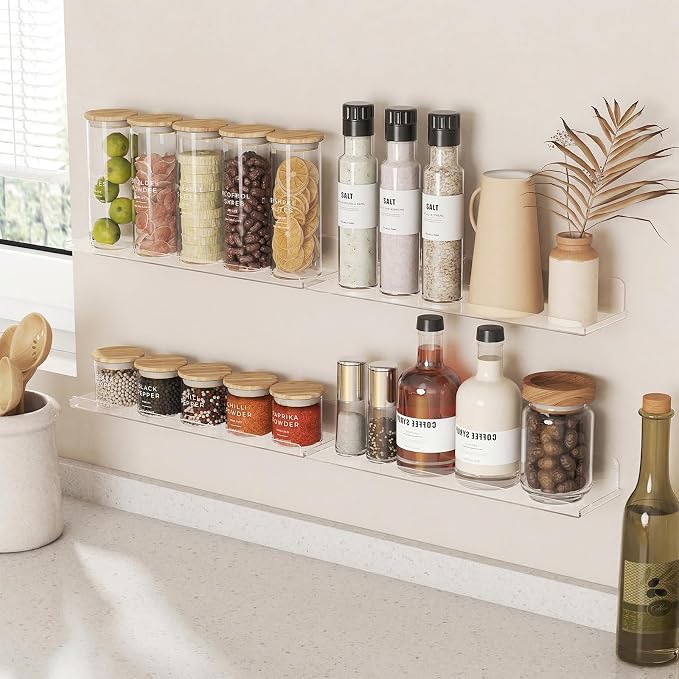 Lifewit Floating Shelves for Wall, Acrylic Display Shelf Wall Mounted for Figure - Image 9