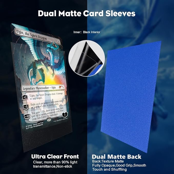 Wisdom Blue Dual Matte Card Sleeves, Katomula Card Sleeves - Image 3