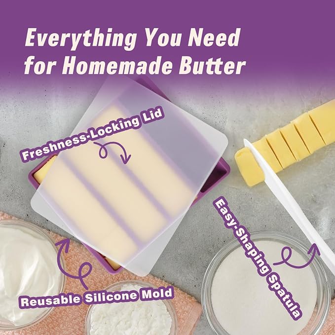 Silicone Butter Molds with Lid & Spatulas - Image 6