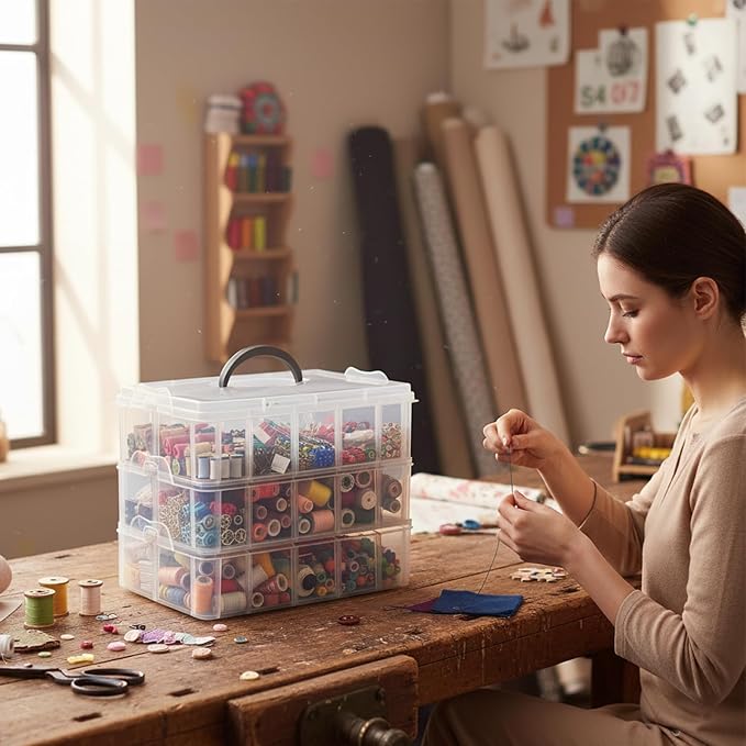 Guyuyii 3-Tier Stackable Bead Organizer - Image 6