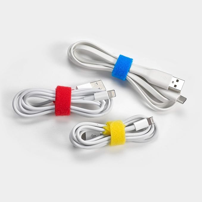 Self-Gripping Cable Ties by Wrap-It Storage, 5 Inch Straps – Reusable Hook and - Image 2