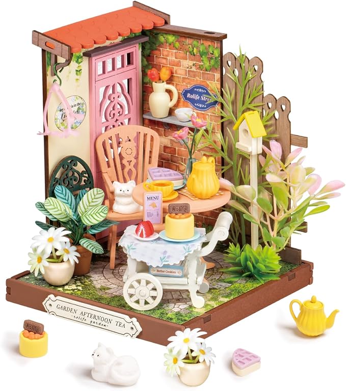 Rolife DIY Mini Building House Miniature Kit-Fancy Tea Yard, Miniature - Image 2