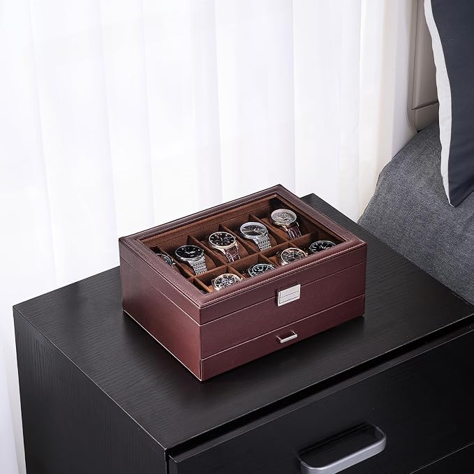 ProCase Watch Box, 10 Slot Watches Display Case - Image 3