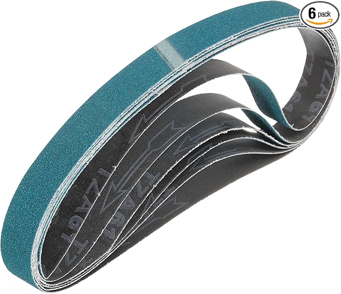HARFINGTON 2 x 36 Inch Sanding Belts, 6 Pcs 100 Grit Zirconia Abrasive Belt Sander File Belt for Woodworking, Metal Polishing, Knife Sharpener