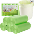 3 Gallon Small Trash Bags 100 Count Biodegradable Mini Garbage Bags Leakproof & Tear Resistant Trash Can Bin Liners Fit Bathroom, Office, Car, Diaper Pail Unscented Green