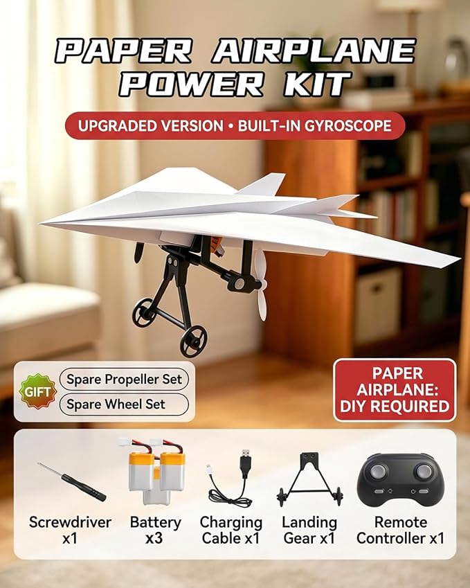 Rc Paper Airplane Motor Kit DIY Model Airplanes Launcher Construction Set - Image 2