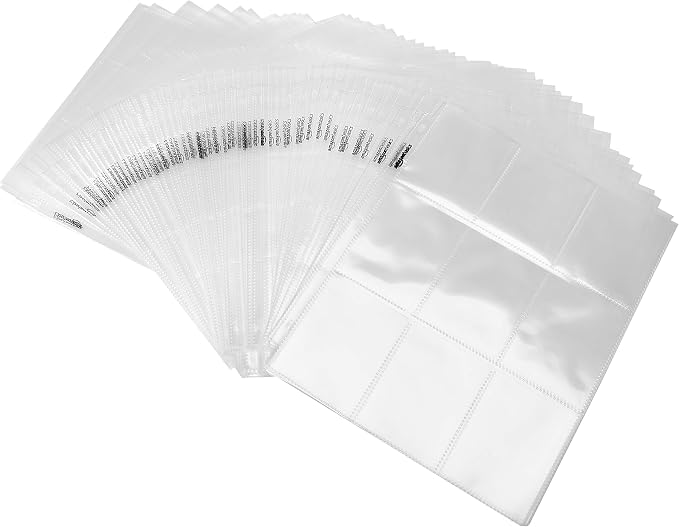 Amazon Basics 9-Sleeve Trading Card Protectors Binder Sheet - Image 3