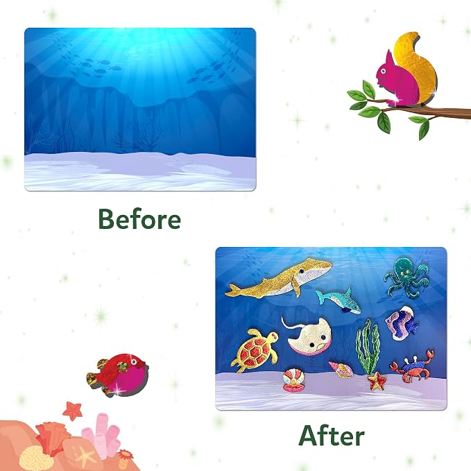 Skillmatics Foil Fun – Animals Mega Pack, No Mess Art - Image 6