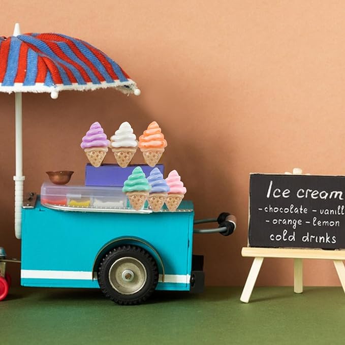 100 Pieces Colorful Tiny Ice Cream - Image 4
