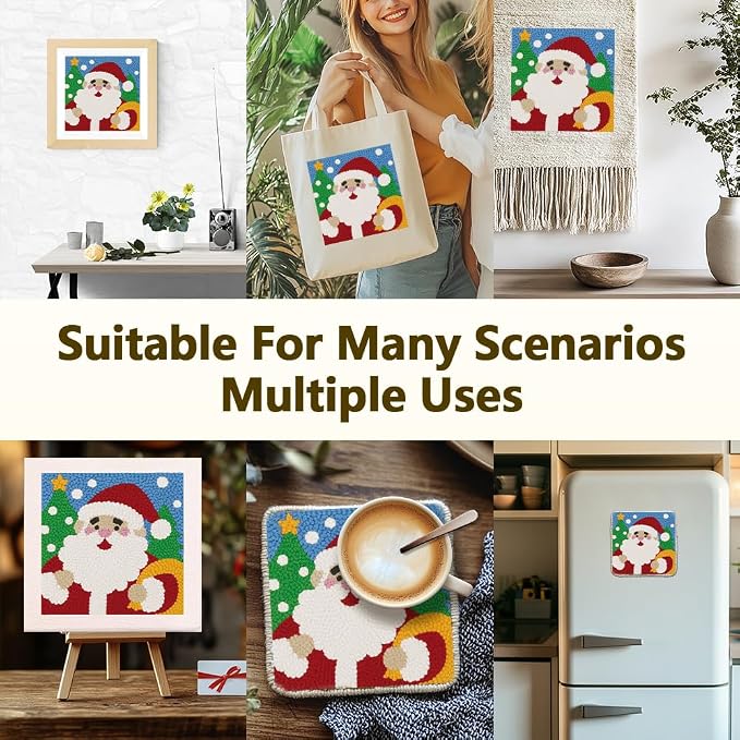 DOODLREAM Christmas Santa Claus DIY Punch Needle Embroidery Kit - Image 5