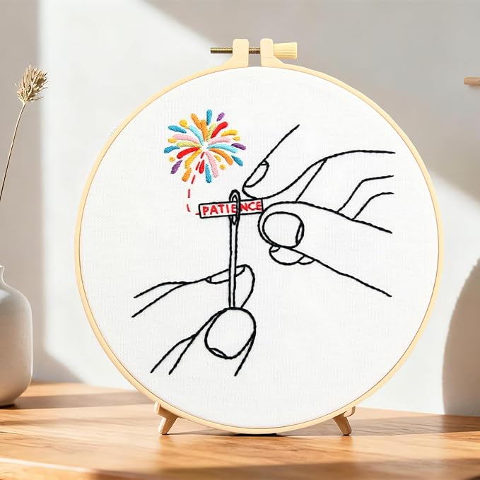Beginner Embroidery Starter Kit, Easy Hand Embroidery Kits - Image 2