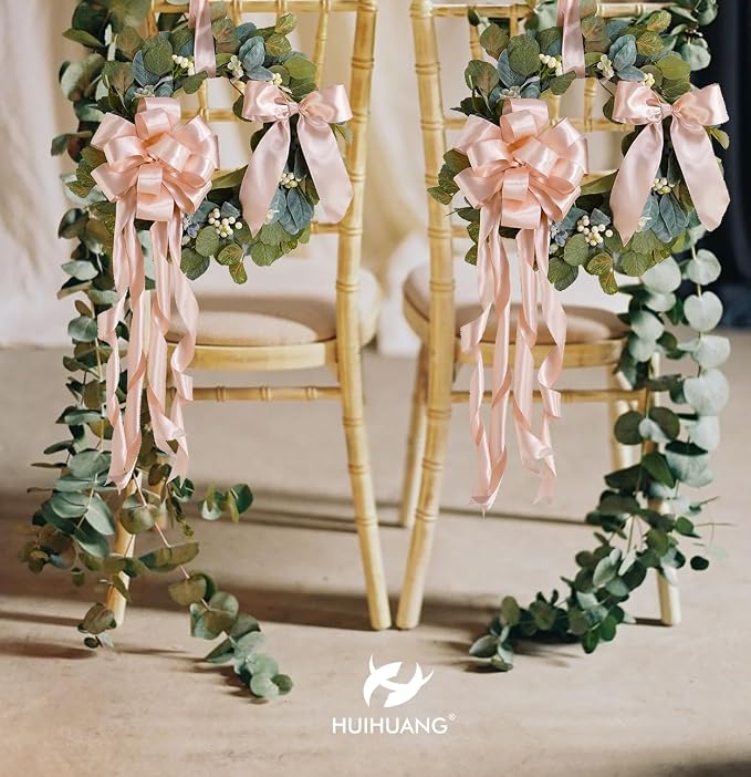 HUIHUANG Satin Wired Ribbon 2.5 inch Rose Gold Wire Edge Ribbon - Image 5