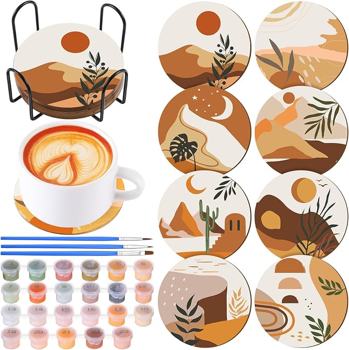 Reallnaive 8 Pcs Boho Paint by Numbers Kit by Unknown