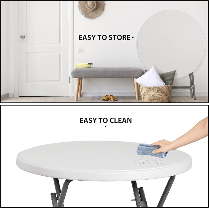 SUPER DEAL 32in Cocktail Table, Indoor Outdoor Portable High Top Table - Image 8
