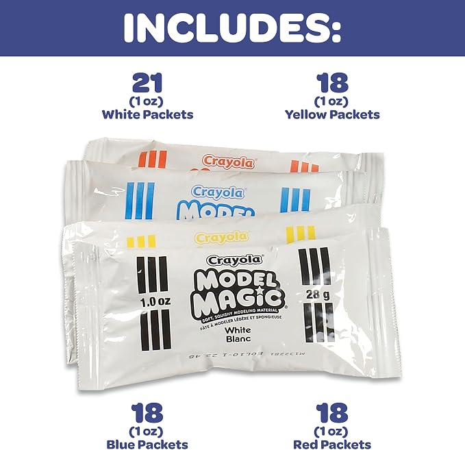 Crayola Model Magic, Kids Modeling Clay Alternative, 1oz Packs, Teacher - Image 3
