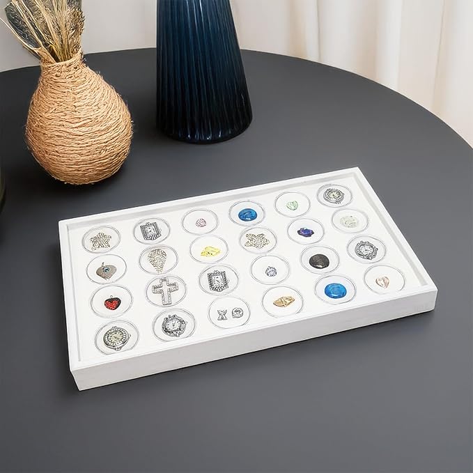 Ikee Design 24 Gem Showcase Stackable Jewelry Display Tray - Image 6