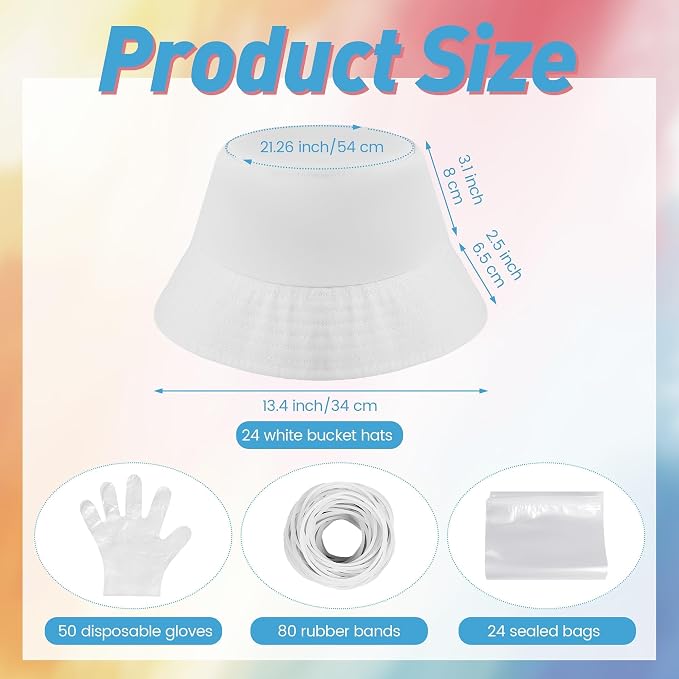 Aneco White Bucket Hats, DIY Bucket Hats - Image 2