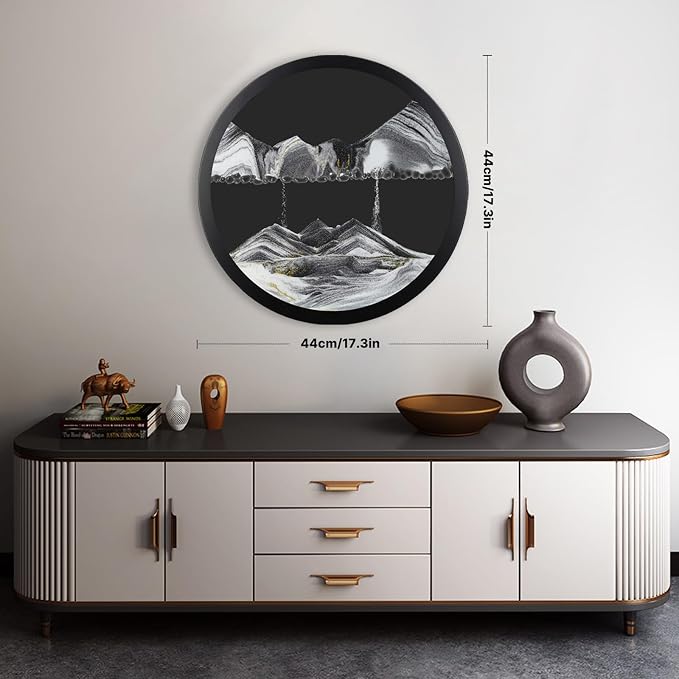 17.3" Moving Sand Art, 3D Sand Art Pictures Deep Sea Sandscape Living Room - Image 3