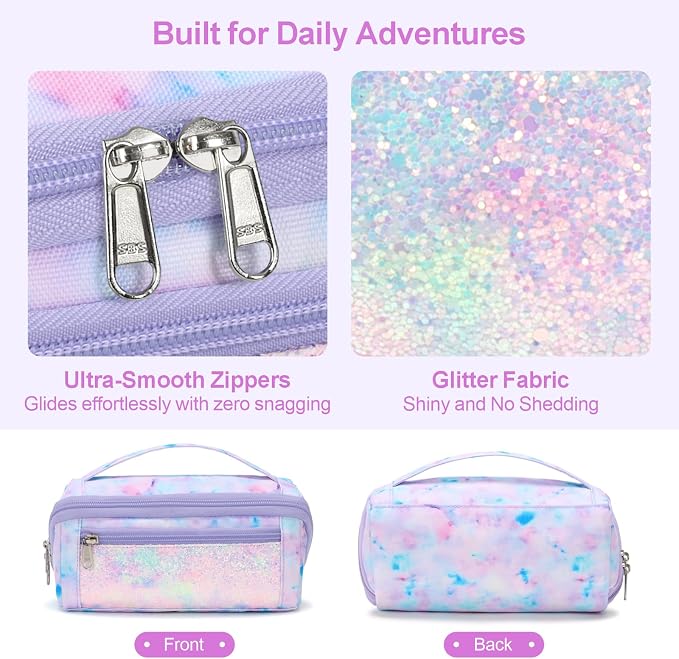 Large Pencil Case for Girls, Aesthetic Pencil Pouch for School, Wide Opening - Image 6