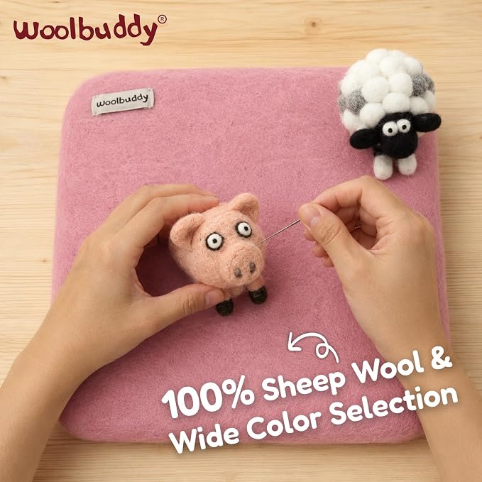 Woolbuddy Wool Felting Pad 10 x 10 x 1.5 Inch, Durable Needle Felting Mat - Image 2
