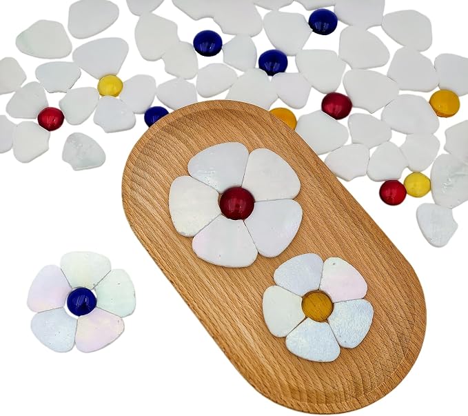 Esweny 12 Flower Stained Glass Mosaic Tiles - Image 7
