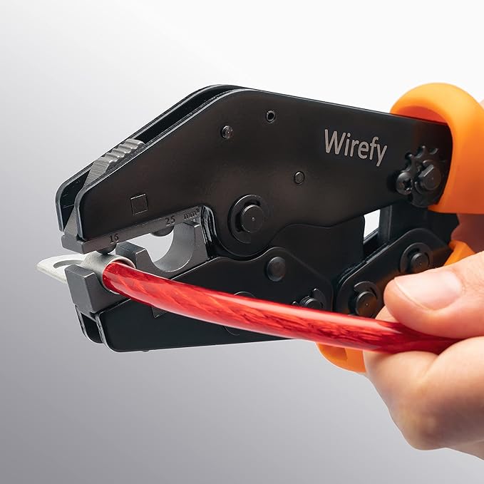 Wirefy Crimping Die for Larger Diameter Non-Insulated Terminals - 6-4 AWG