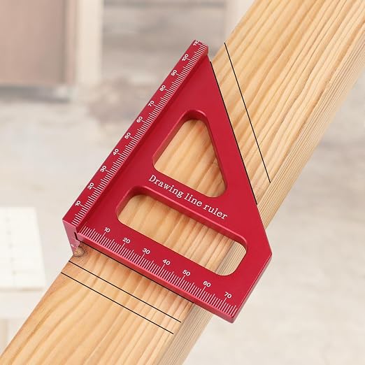 3D Multi-Angle Measuring Ruler, 45/90 Degree Aluminum Alloy Woodworking Square - Image 4