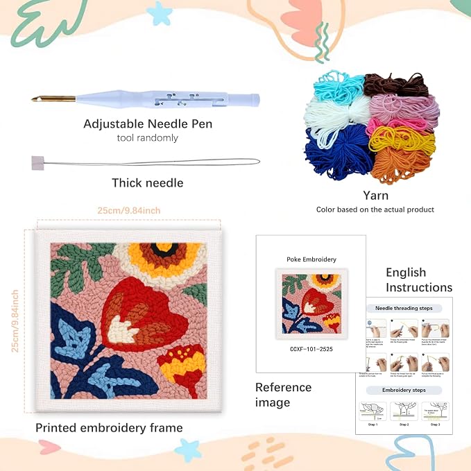 SDOYUNO Punch Needle Kit with Frame - Image 2