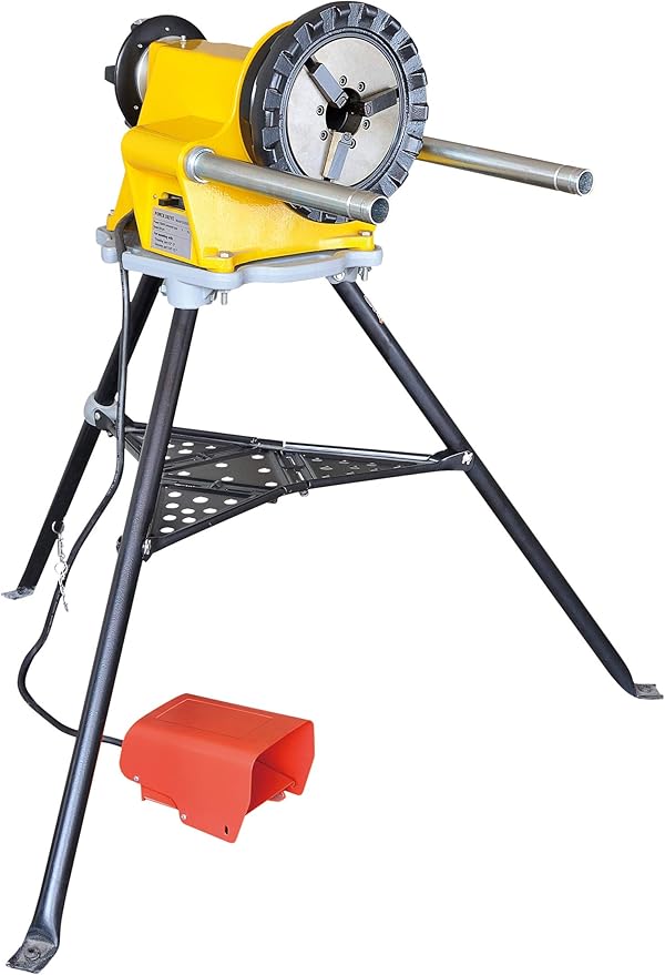 BLUEROCK PD-300 Power Drive Portable Pipe Threader 15682 by BLUEROCK® Tools with H300 Tripod Stand Included 41855