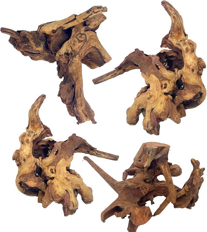 PINVNBY Natural Driftwood for Aquarium Fish Tank Decorations Assorted Branches by PINVNBY