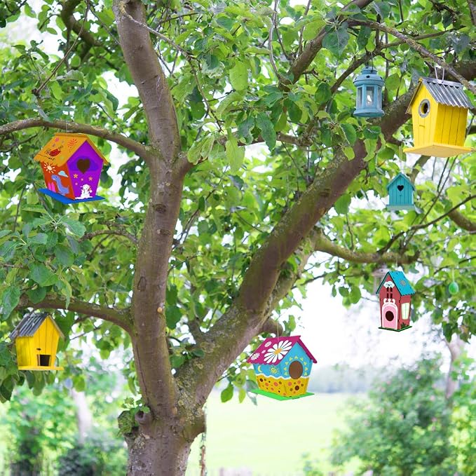 hapray 2 Pack Bird House Kit, DIY Birdhouse Kits, Wooden Crafts Arts - Image 7