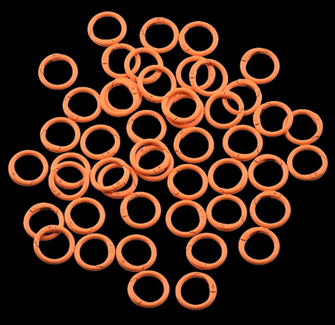 Round Carabiner Clip Bulk 48pcs 1 Inch Colorful Circle Carabiner Key Ring Clips - Image 2