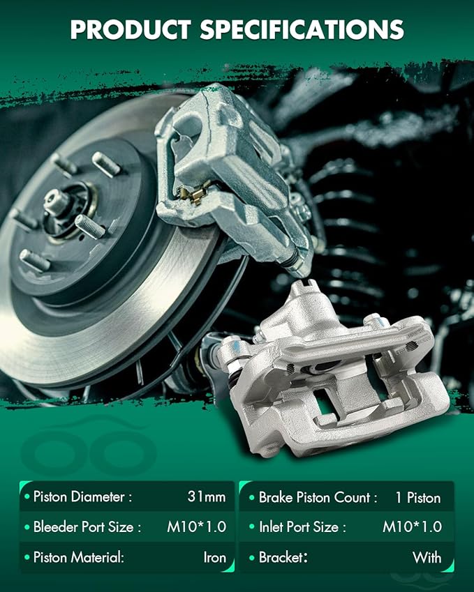 SCITOO Rear Right Brake Caliper With Bracket 19B3476A Compatible For Hyundai For Elantra 2009-2012