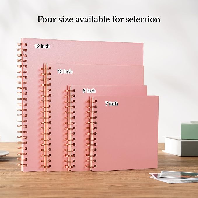 potricher 10 x 10 Inch DIY Scrapbook Album 40 Pages Hardcover Kraft Paper Scrap - Image 6