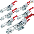 MOUYAT 6 Pack Heavy Duty Toggle Clamp, 2000Lbs Capacity Pull Toggle Latch Clamp with Adjustable Threaded U Bolt, 40431 Self Lock Toggle Clamp Tool for ToolBox Case