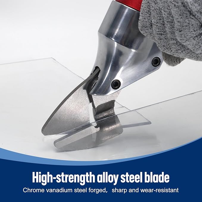 VlOXO Metal Shears Drill Attachment,Sheet Metal Cutter with 360 Degree Pivoting Handle Professional Sheet Metal Tools for Cut Steel, Sheet Metal Cutter Drill Attachment Can Curved and Straight Cutting