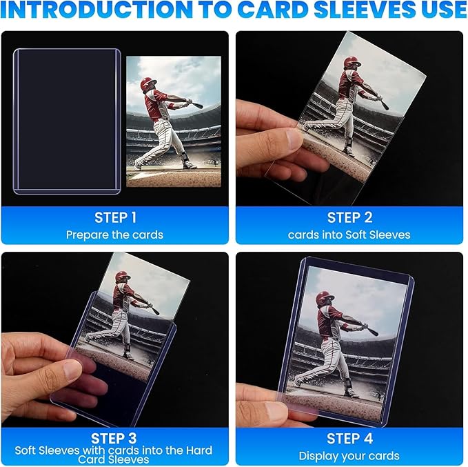 2000 Card Sleeves Top Loaders for Cards, Baseball Card Protectors, Trading Card - Image 5