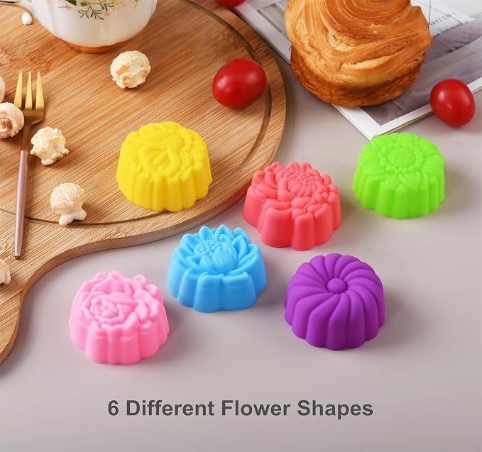 Reusable Silicone Baking Cups, 2 Inch Mini Size Silicone Cupcake Liners - Image 2