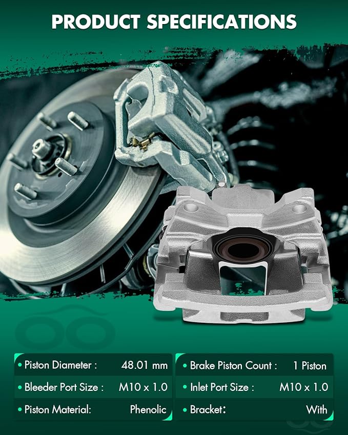 SCITOO 18B5046 18B5047 Disc Brake Calipers Assembly with Bracket Fit For Dodge Nitro 2007-2011,For Jeep Liberty 2008-2012,For Jeep Wrangler 2007-2017,For Jeep Wrangler JK 2018