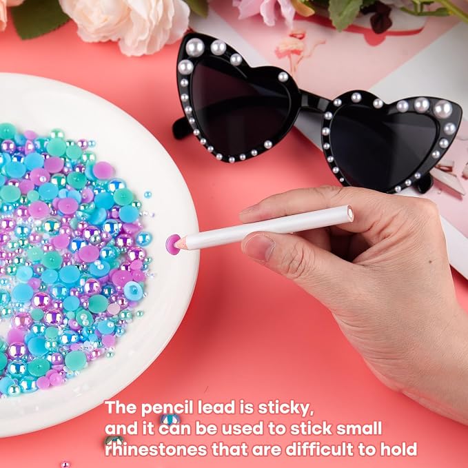 ASTARON 50g Mix Flatback Rhinestones Half Pearls - Image 6