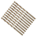 Drill Bit, #17 Cutting Diameter, 4341 HSS Gold Finish 135° Cutting Angle Number Jobber Bits - (Applications: for Drilling Soft Metal Plastic Wood), 10-Pieces