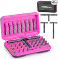 Ratchet Screwdriver Set, 42-in-1 Magnetic Bit Screwdriver Set With Detachable Ratchet Handle, Repair Tool Set for Furniture, Computers, Bicycles and DIY Project, Screwdriver Tool Kit for Women
