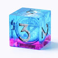 1Pcs D6 DND Dice Liquid Core Resin Sharp Edge D&D Dice, Random Color and Style by YEMEKO