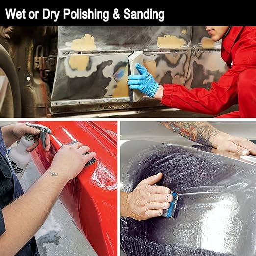 9x11 inch 10 Sheets Sandpaper, Wet or Dry 7000-15000 Grit 5 Assortment Sand Paper, Extra Fine Precision Abrasive Pads for Automotive Sanding, Wood Turing Finishing, Metal Furniture Polishing
