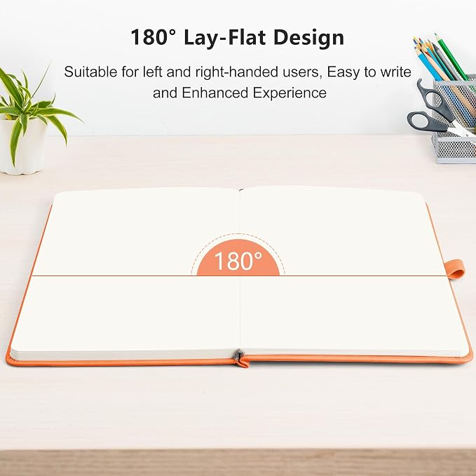 RETTACY Blank Journal Notebook, 192 Pages, A5 Medium Size | Leather Hardcover - Image 6