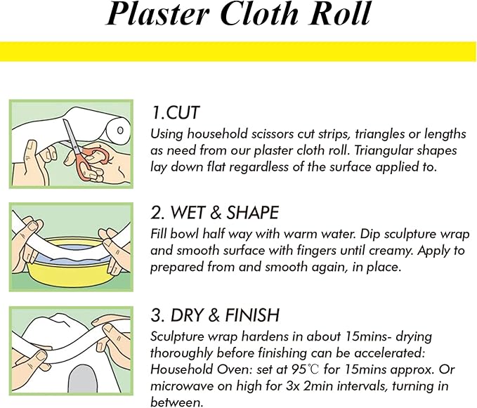 Falling in Art Plaster Cloth Rolls, 500gsm Plaster Strip, Plaster Gauze Bandages - Image 4